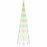 VidaXL Vlaggenmast Christmas tree 310 LEDs multicolored 300 cm