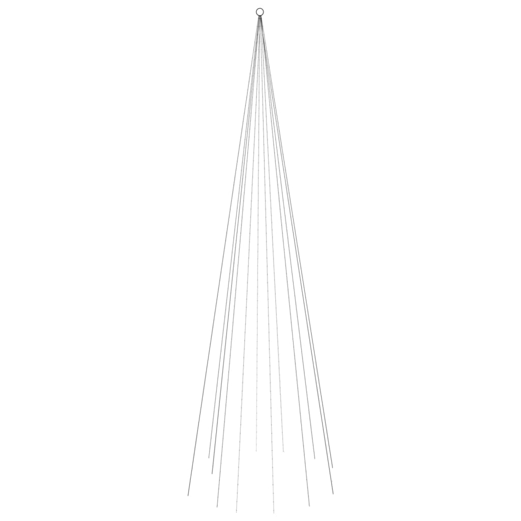 Vidaxl vlaggenmast kerstboom 732 led's blauw 500 cm