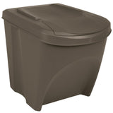 Vidaxl Garbage Bids 3 St Stackable 75 L Polypropene Grey
