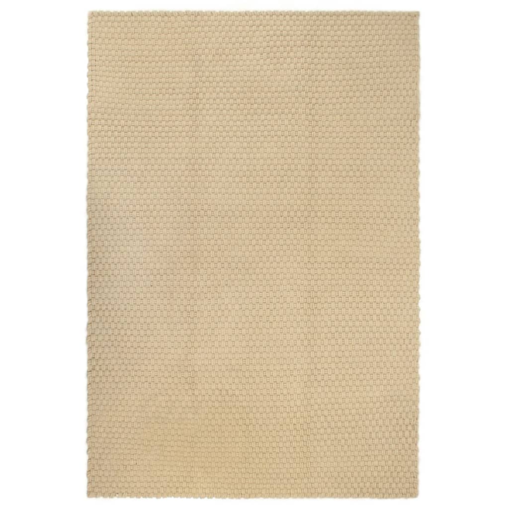 VIDAXL Rechteckige 160x230 cm Baumwolle natürlich