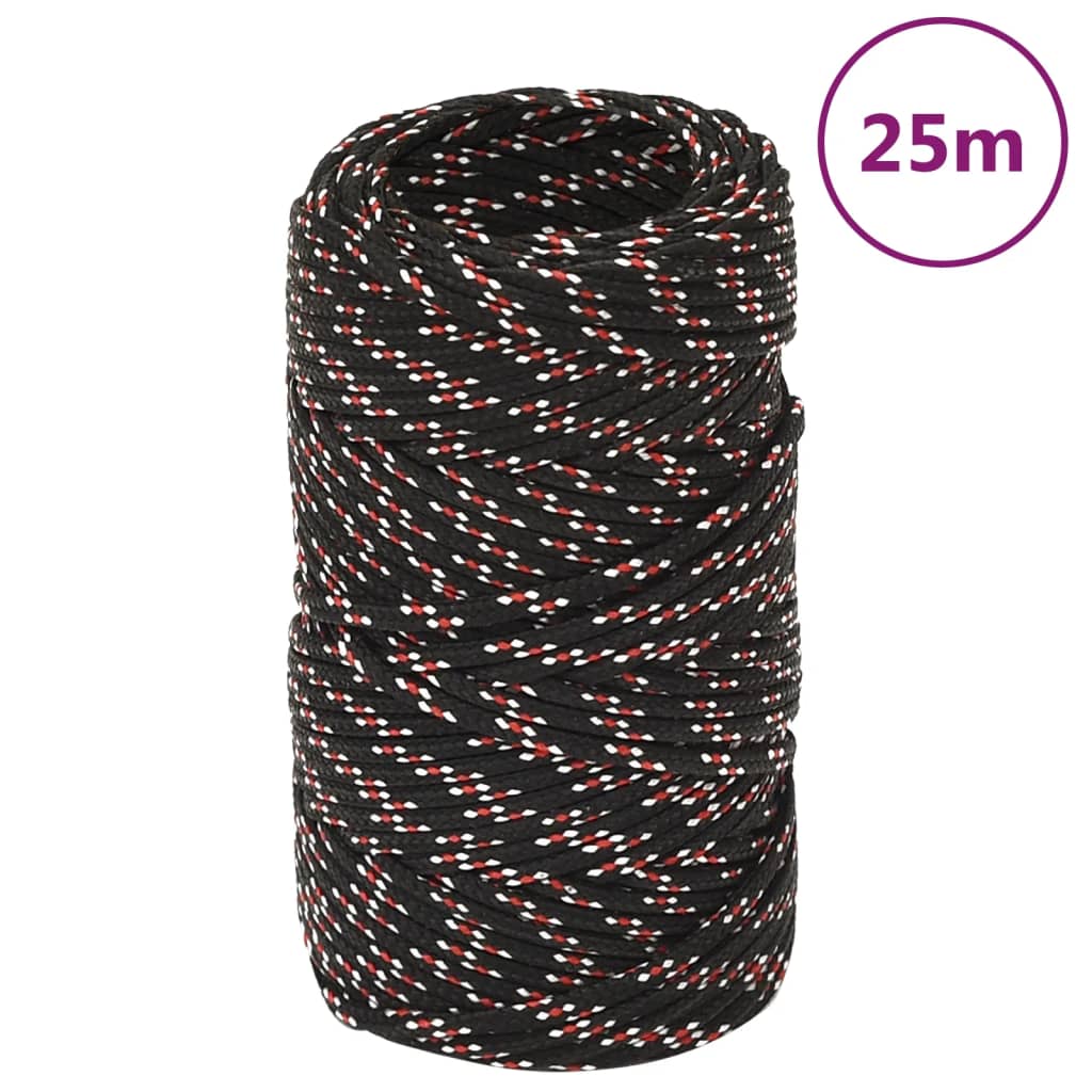 Vidaxl Boot rope 2 mm 25 m polypropylene black