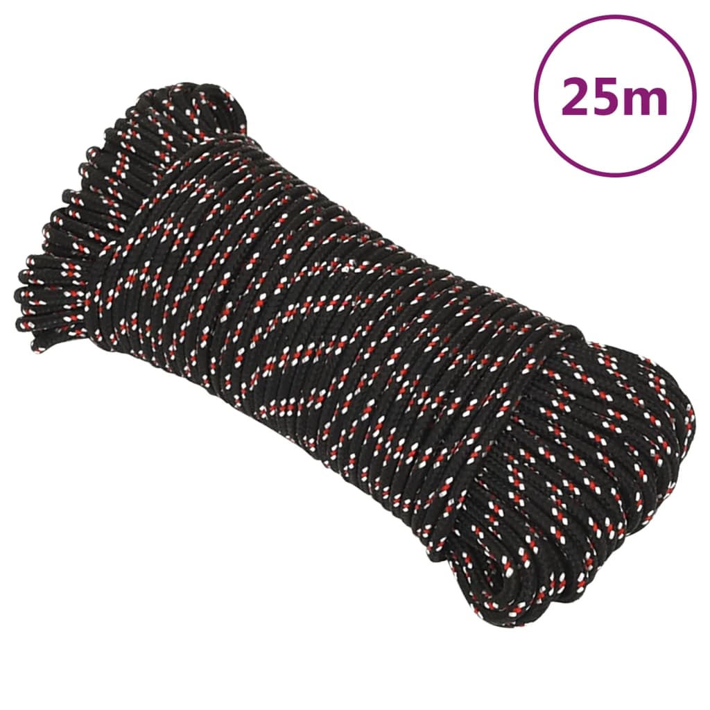 Vidaxl Boot rope 4 mm 25 m polypropylene black