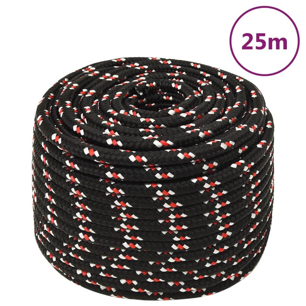 Vidaxl Boot rope 12 mm 25 m polypropylene black