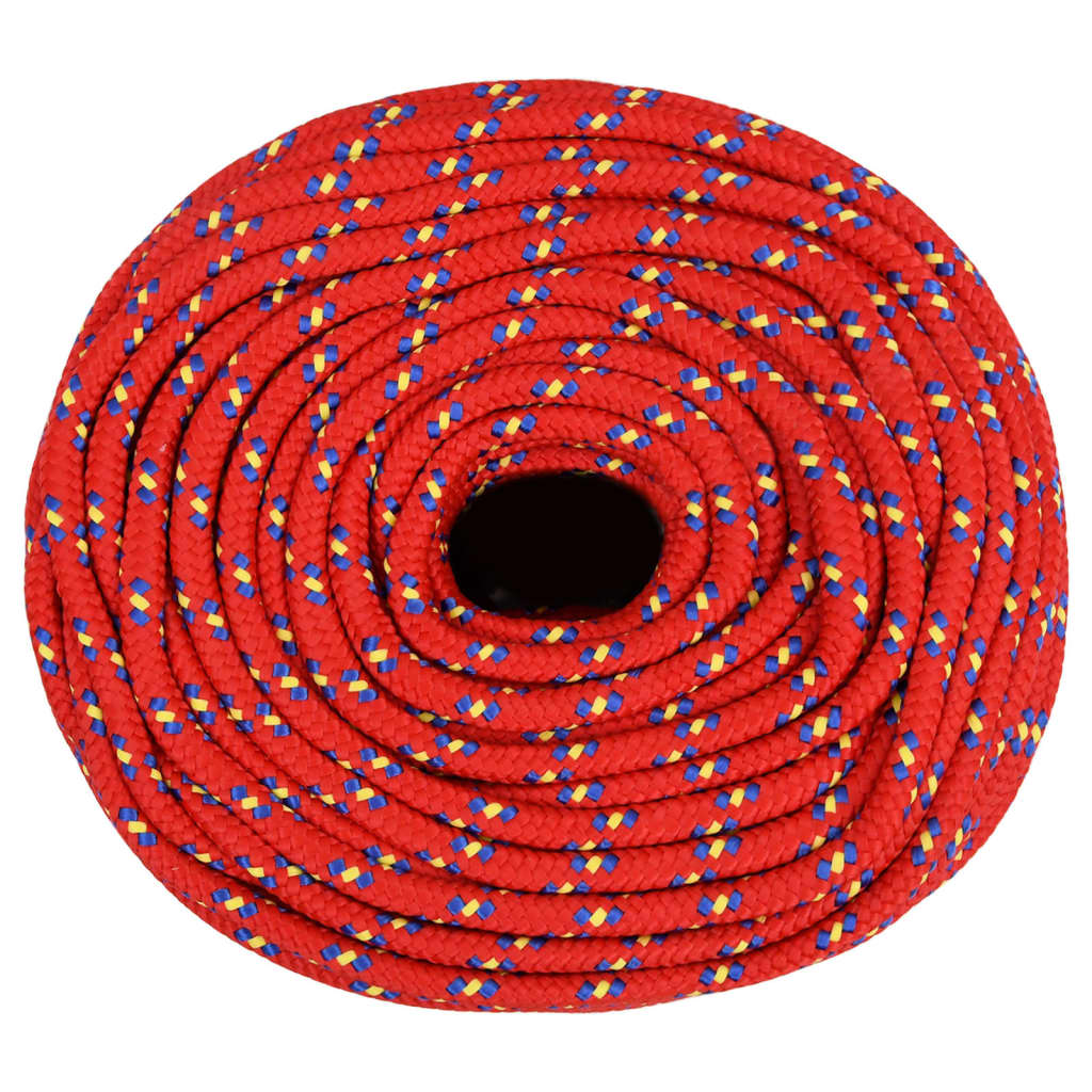 VIDAXL Čolna vrv 6 mm 50 m polipropilen rdeča
