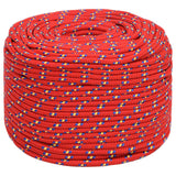 VIDAXL Čolna vrv 8 mm 25 m polipropilen rdeča