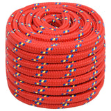 Vidaxl čoln vrv 20 mm 50 m polipropilen rdeča