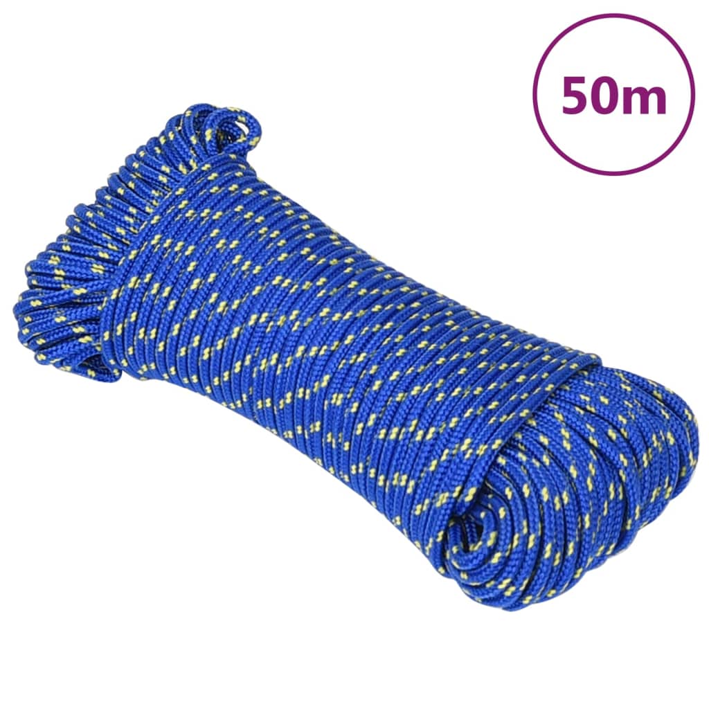 Vidaxl čoln vrv 3 mm 50 m polipropilen modra