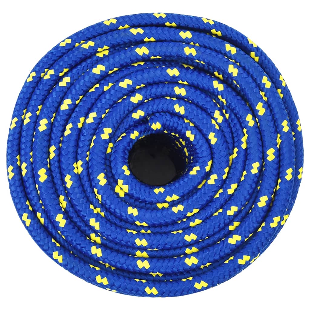 Corde à bateau vidaxl 12 mm 25 m en bleu en polypropène