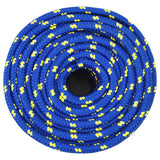Corde à bateau vidaxl 12 mm 25 m en bleu en polypropène