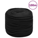 Vidaxl Boot Rope 10 mm 100 m Polroprope schwaarz