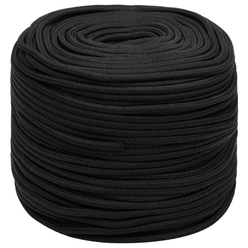 Vidaxl Boot Rope 10 mm 100 m Polroprope schwaarz
