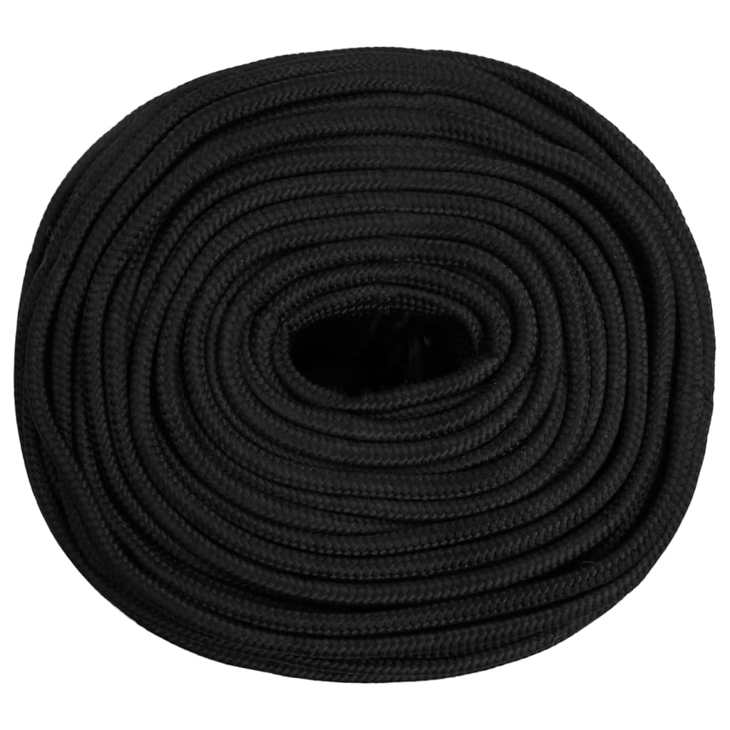 Vidaxl Boot Rope 10 mm 100 m Polroprope schwaarz