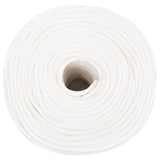 Vidaxl čolna vrvi 8 mm 100 m polipropilen polno bela