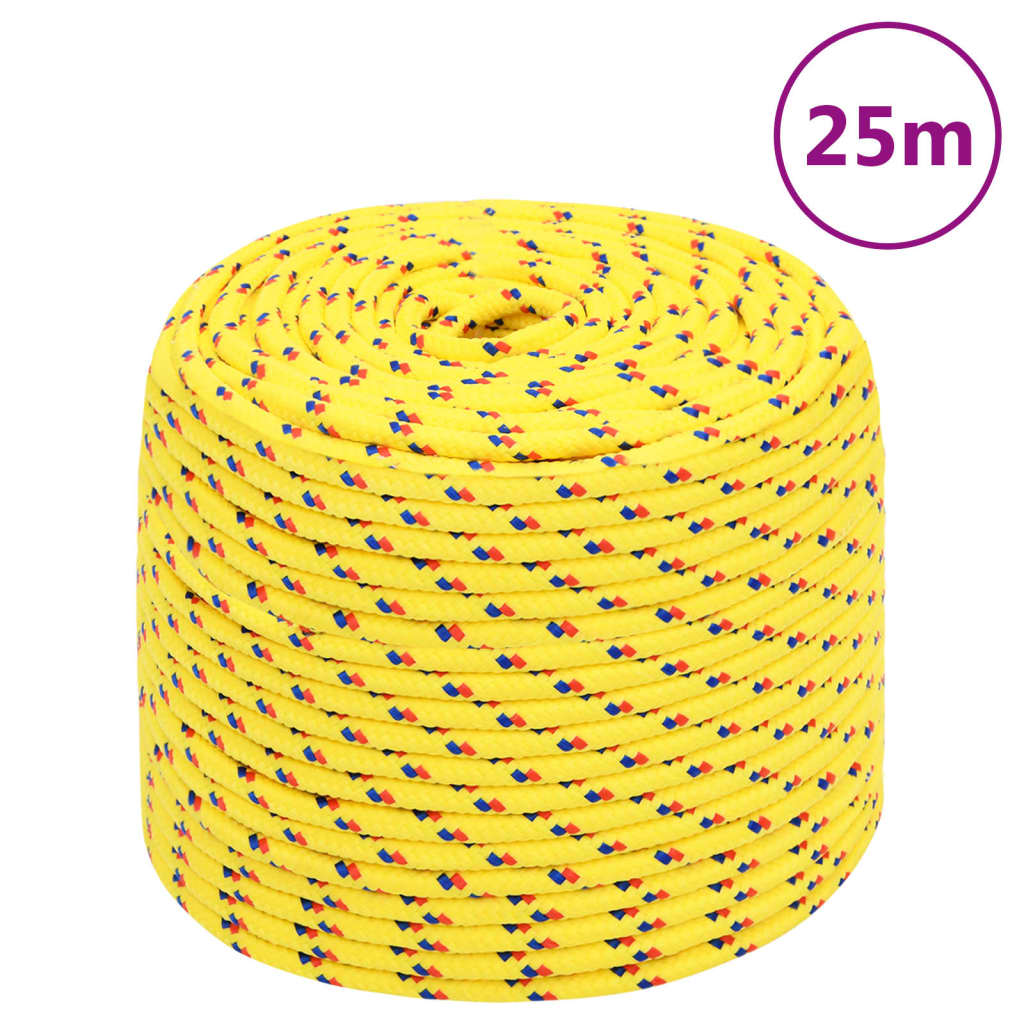 Vidaxl -Bootseil 8 mm 25 m Polypropylengelb