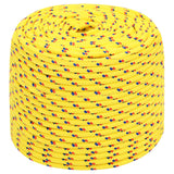 Corde de bateau vidaxl 10 mm 25 m en jaune en polypropylène