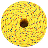 Corde de bateau vidaxl 10 mm 25 m en jaune en polypropylène