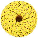 Corde de bateau vidaxl 10 mm 100 m en jaune en polypropylène