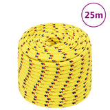 Vidaxl -Bootseil 12 mm 25 m Polypropylengelb