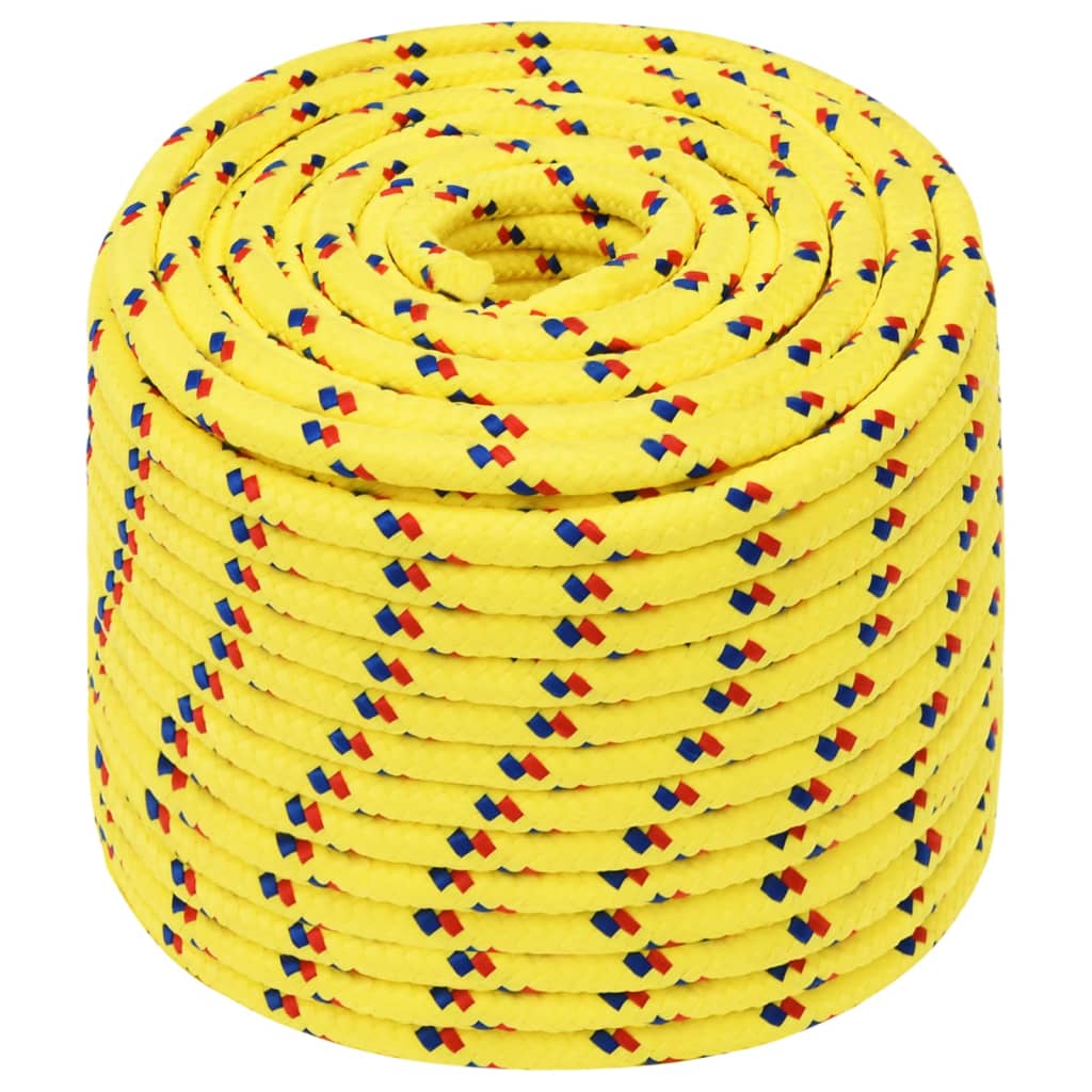 Vidaxl -Bootseil 12 mm 25 m Polypropylengelb