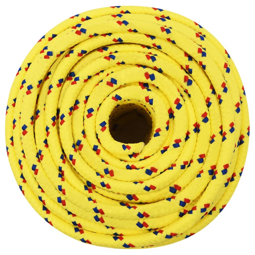 Vidaxl -Bootseil 12 mm 25 m Polypropylengelb