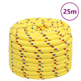 Corde de bateau vidaxl 20 mm 25 m en jaune en polypropylène
