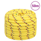 Vidaxl -Bootseil 20 mm 50 m Polypropylengelb