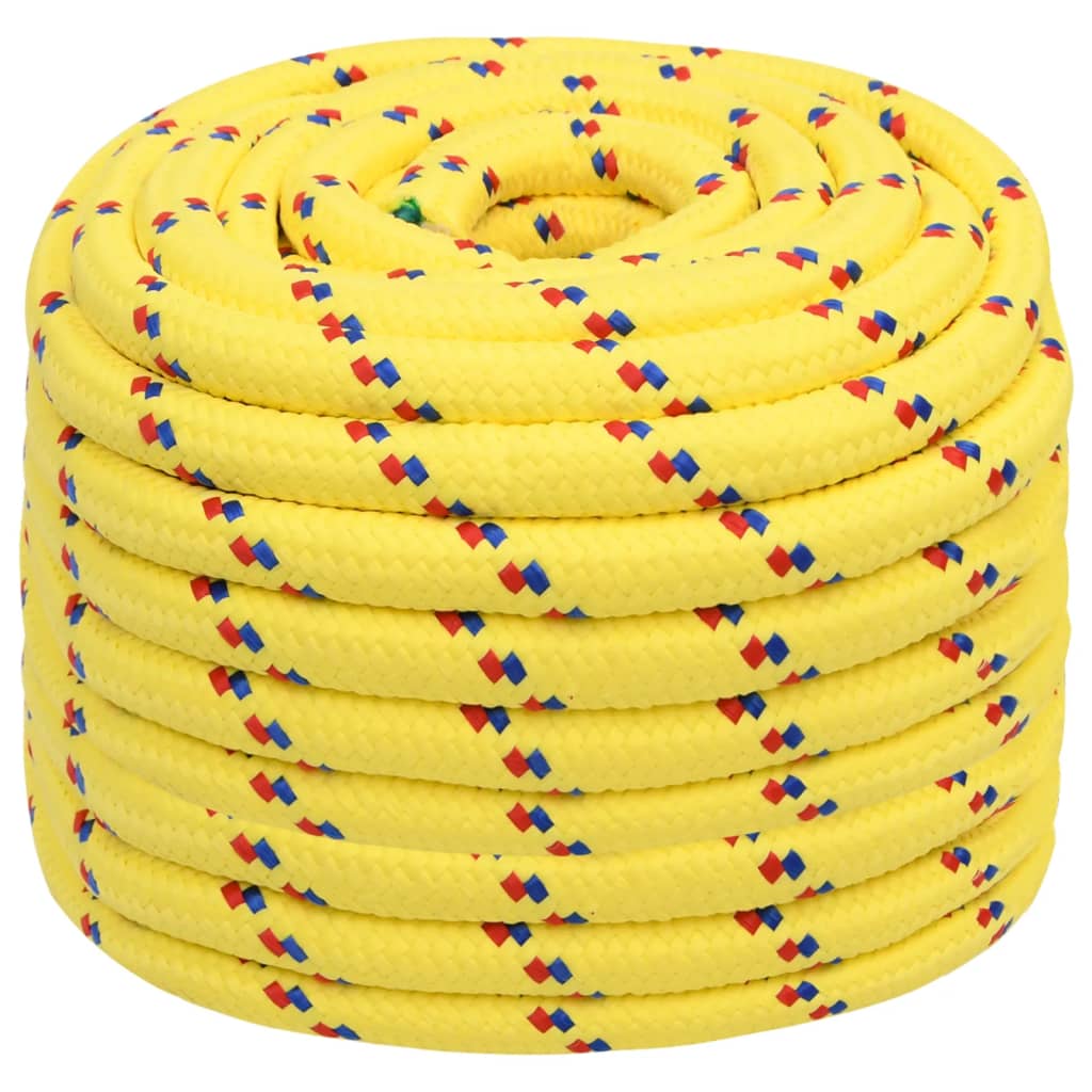 Vidaxl -Bootseil 20 mm 50 m Polypropylengelb