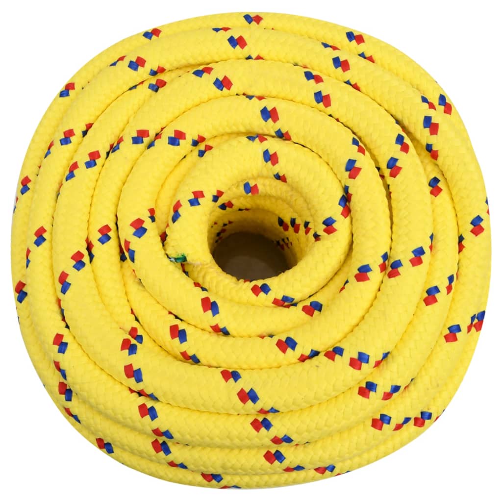 Vidaxl -Bootseil 20 mm 50 m Polypropylengelb
