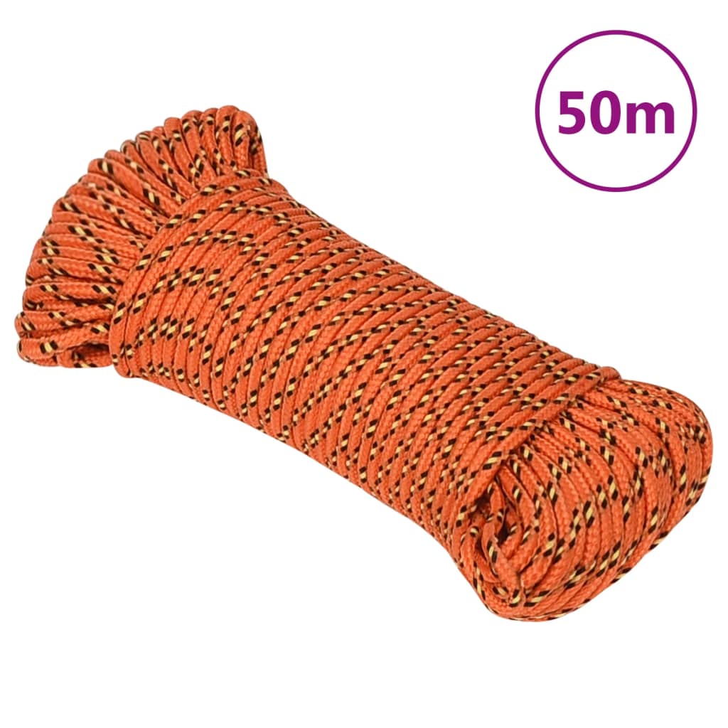 Vidaxl Boot Rope 3 mm 50 m Polypropylen orange