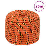 Vidaxl -Bootseil 12 mm 25 m Polypropylenorange