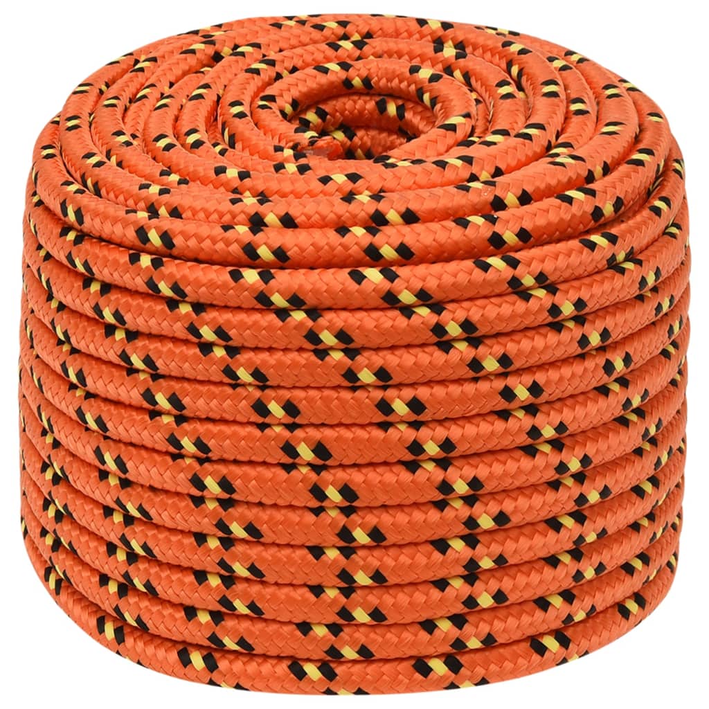 Vidaxl -Bootseil 12 mm 25 m Polypropylenorange