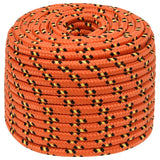 Vidaxl -Bootseil 12 mm 25 m Polypropylenorange