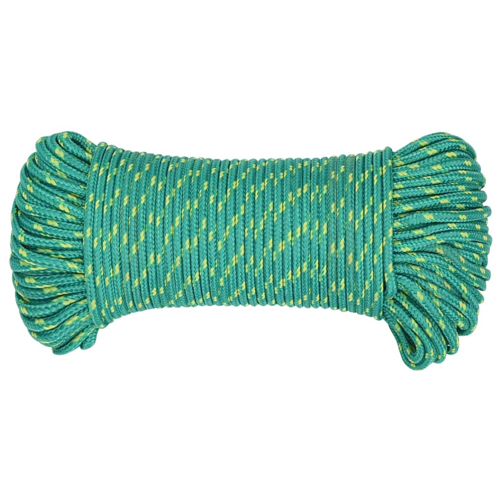 Vidaxl -Bootseil 4 mm 100 m Polypropylengrün