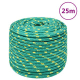 Vidaxl -Bootseil 12 mm 25 m Polypropylengrün