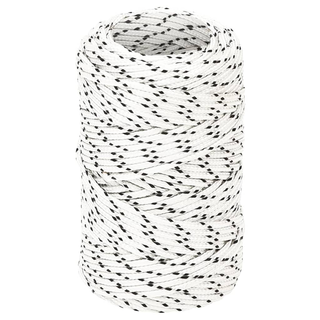 Vidaxl Boot Rope bremated 2 mmx25 m Polyester wäiss