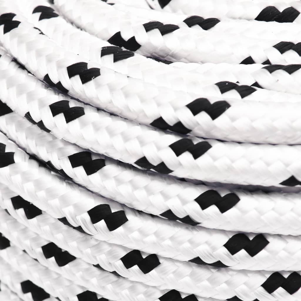 Vidaxl Boot Rope bremated 10 mmx25 m Polyester wäiss