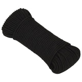 Vidaxl Werkouw 4 mm 50 m polyester sort