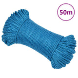 Vidaxl werkouw 6 mm 50 m polipropensko modra