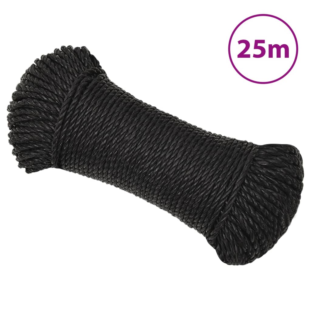 Vidaxl Werkouw 3 mm 25 m Polypropene black