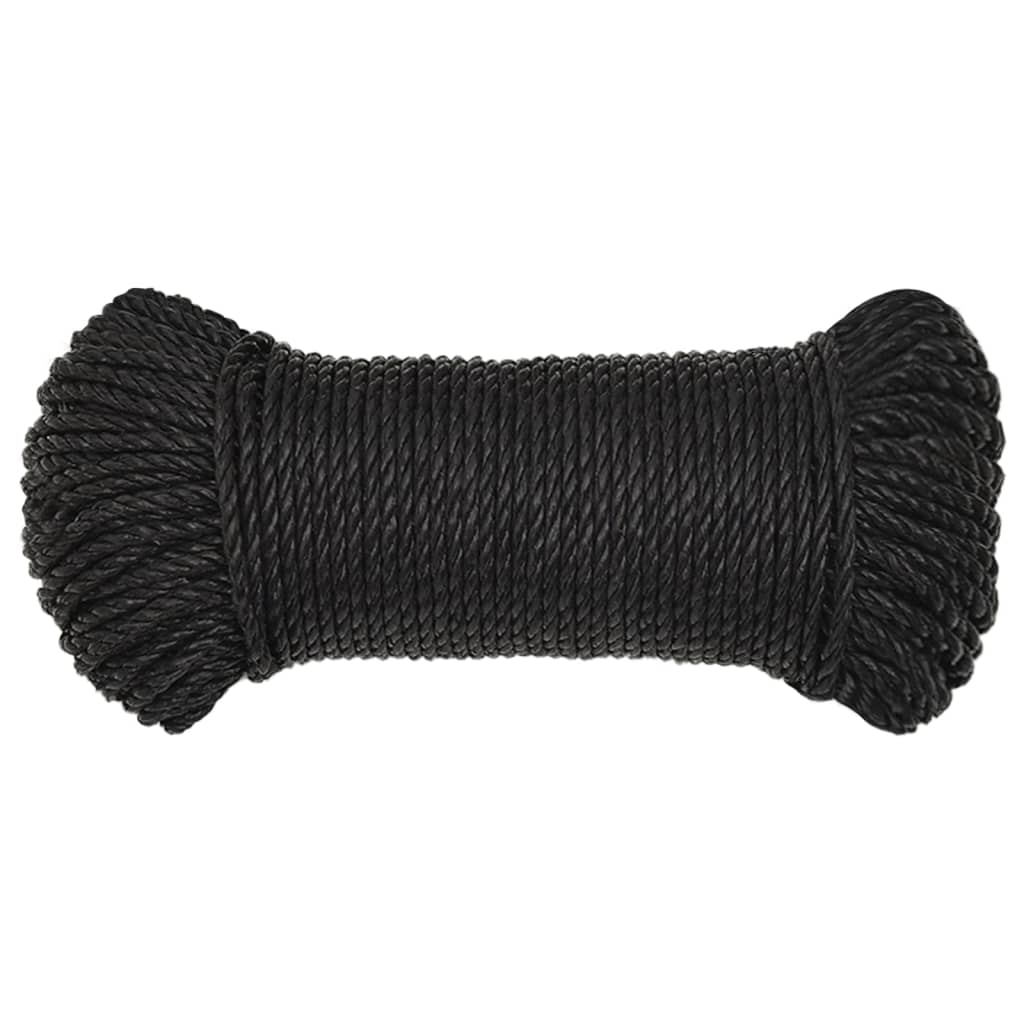 Vidaxl werkouw 8 mm 100 m Polroprope schwaarz