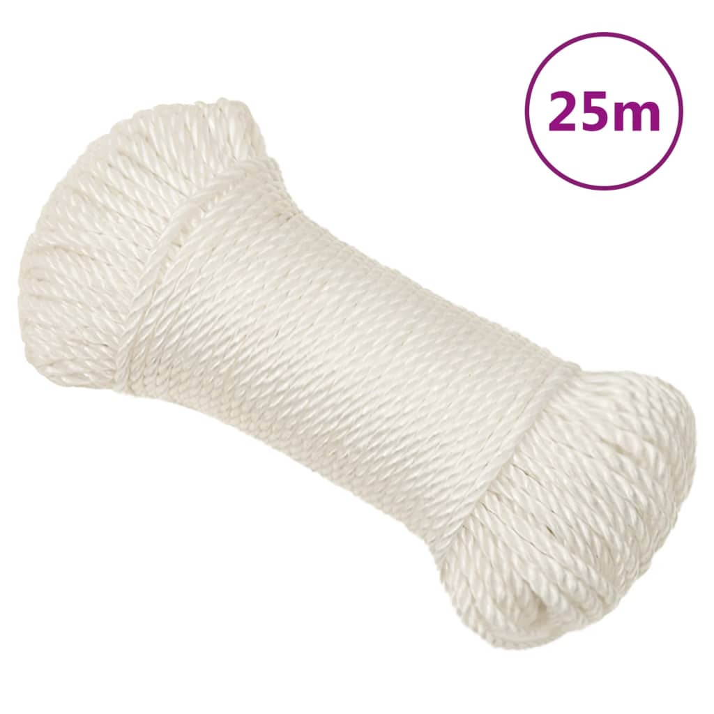 Vidaxl werkouw 3 m mm 25 m polypropöen wäiss