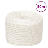 Vidaxl werkouw 14 mm 50 m Polroprope wäiss