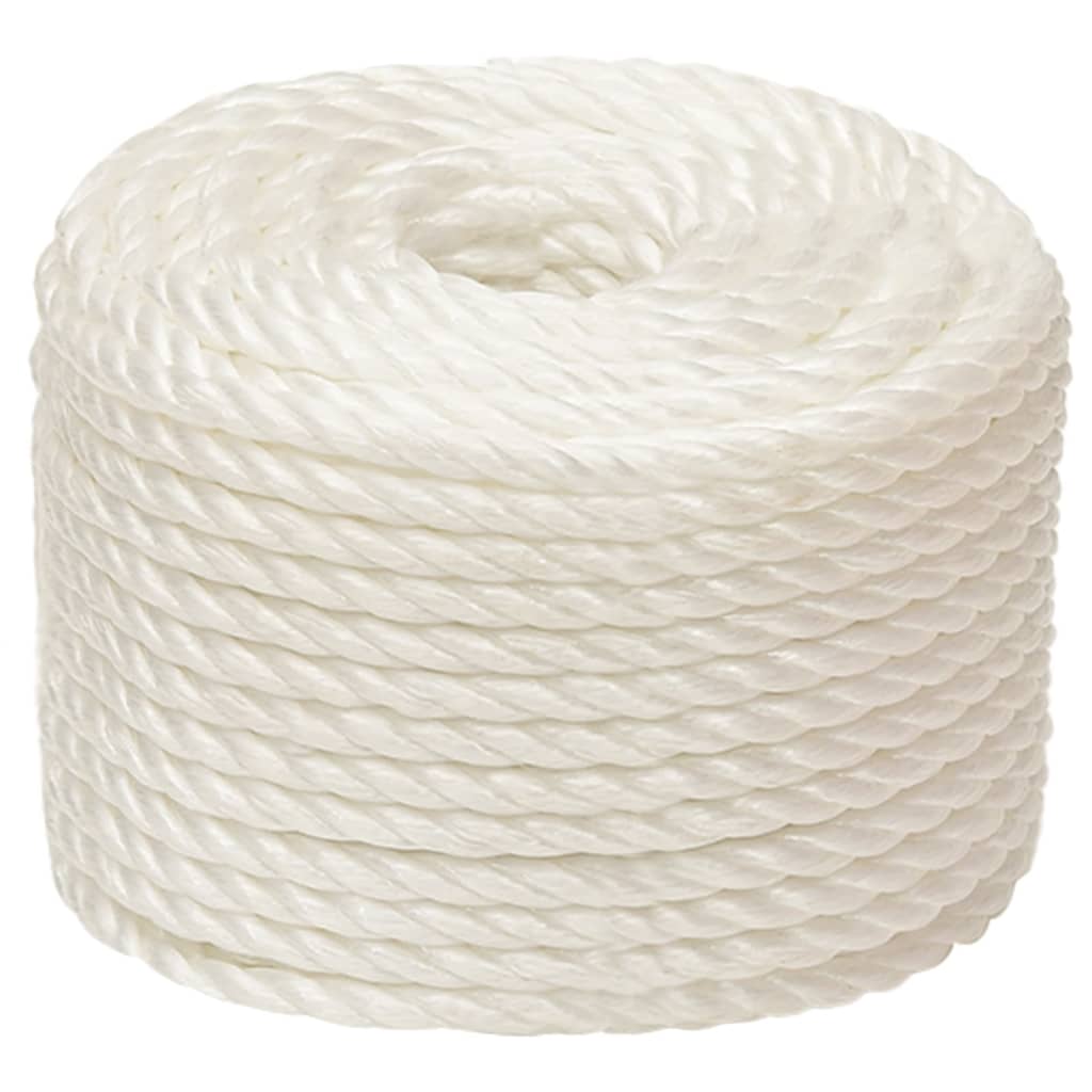 Vidaxl werkouw 14 mm 50 m Polroprope wäiss
