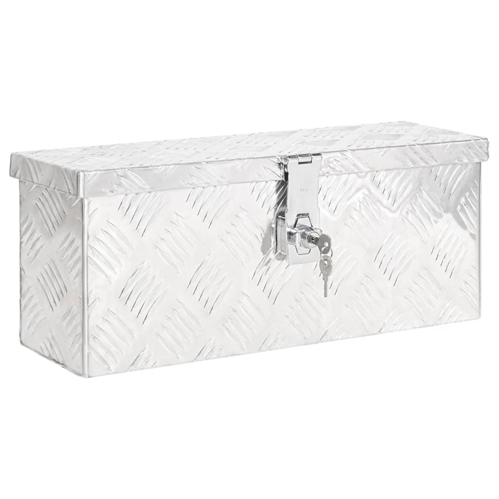 Vidaxl Späichere Box 50x15x20.5 cm Aluminiums Sëlwer faarweg