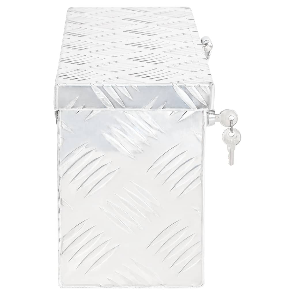 Vidaxl Späichere Box 50x15x20.5 cm Aluminiums Sëlwer faarweg