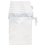 Vidaxl Späichere Box 50x15x20.5 cm Aluminiums Sëlwer faarweg