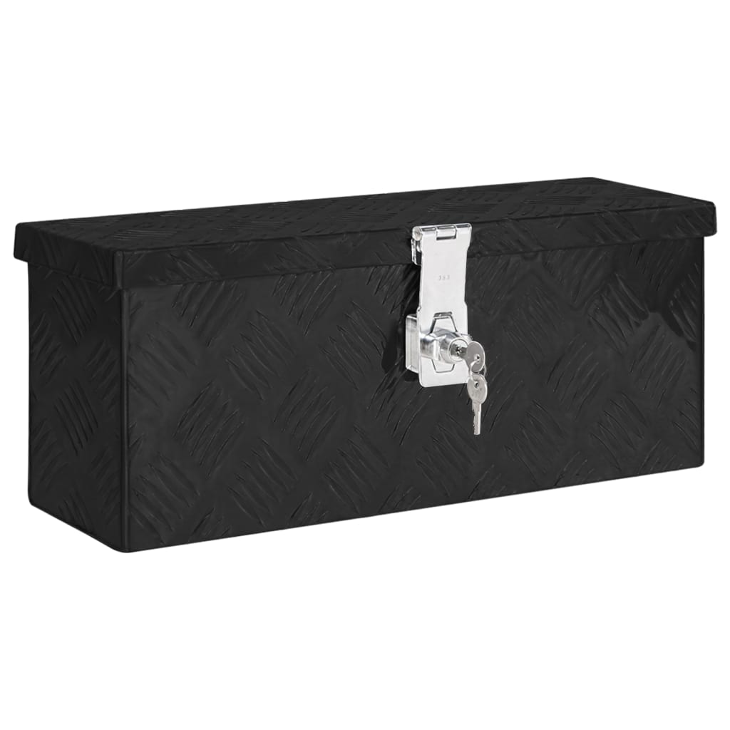 Vidaxl opbevaringsboks 50x15x20,5 cm aluminium sort