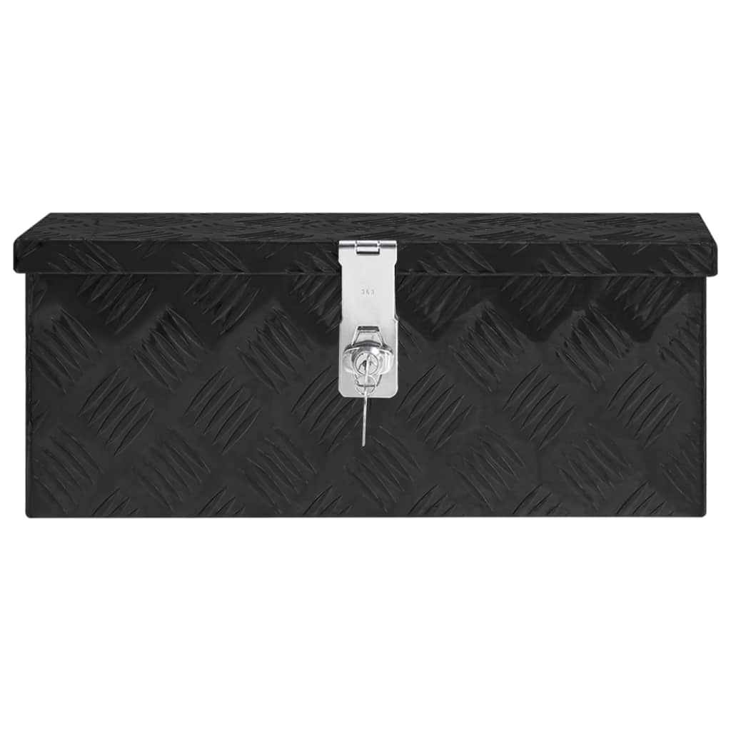 Vidaxl opbevaringsboks 50x15x20,5 cm aluminium sort