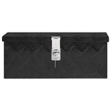 Vidaxl opbevaringsboks 50x15x20,5 cm aluminium sort
