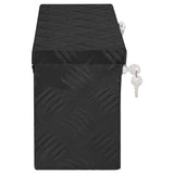 Vidaxl opbevaringsboks 50x15x20,5 cm aluminium sort